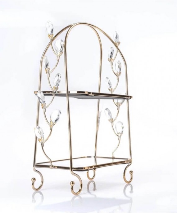 ZEYVE DROPPED STONE 2-TIER SHELF 40x25x15cm *6